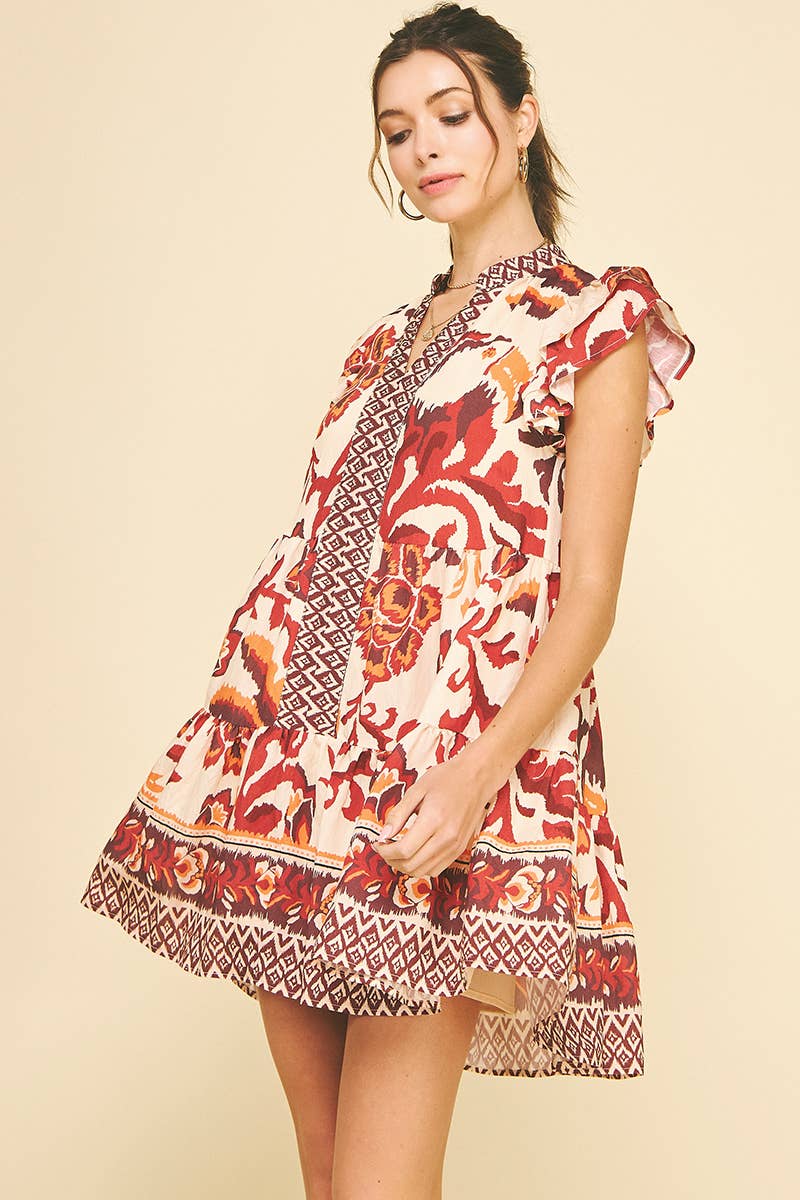 Pinch - Contrast Floral Mini Dress