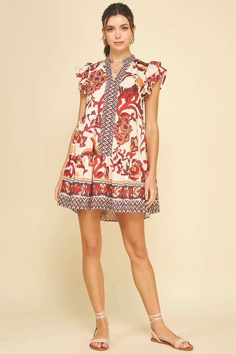 Pinch - Contrast Floral Mini Dress