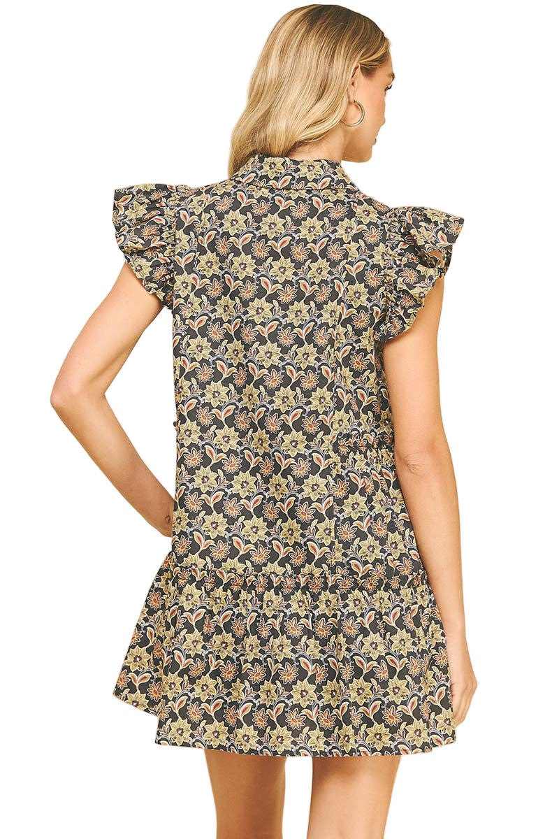 PINCH - Floral Ruffle Tunic Dress
