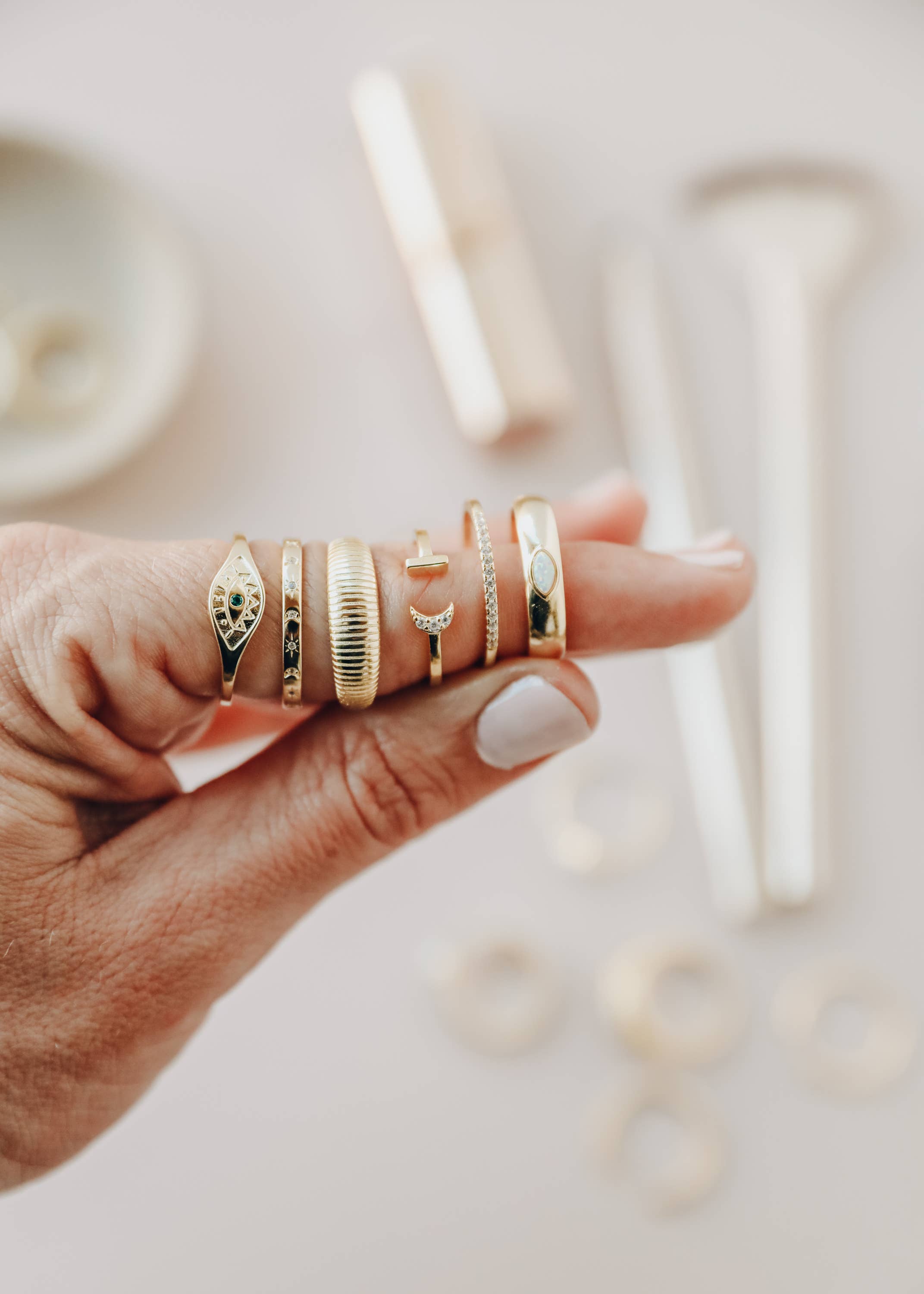 Gold Rings - Ridged
