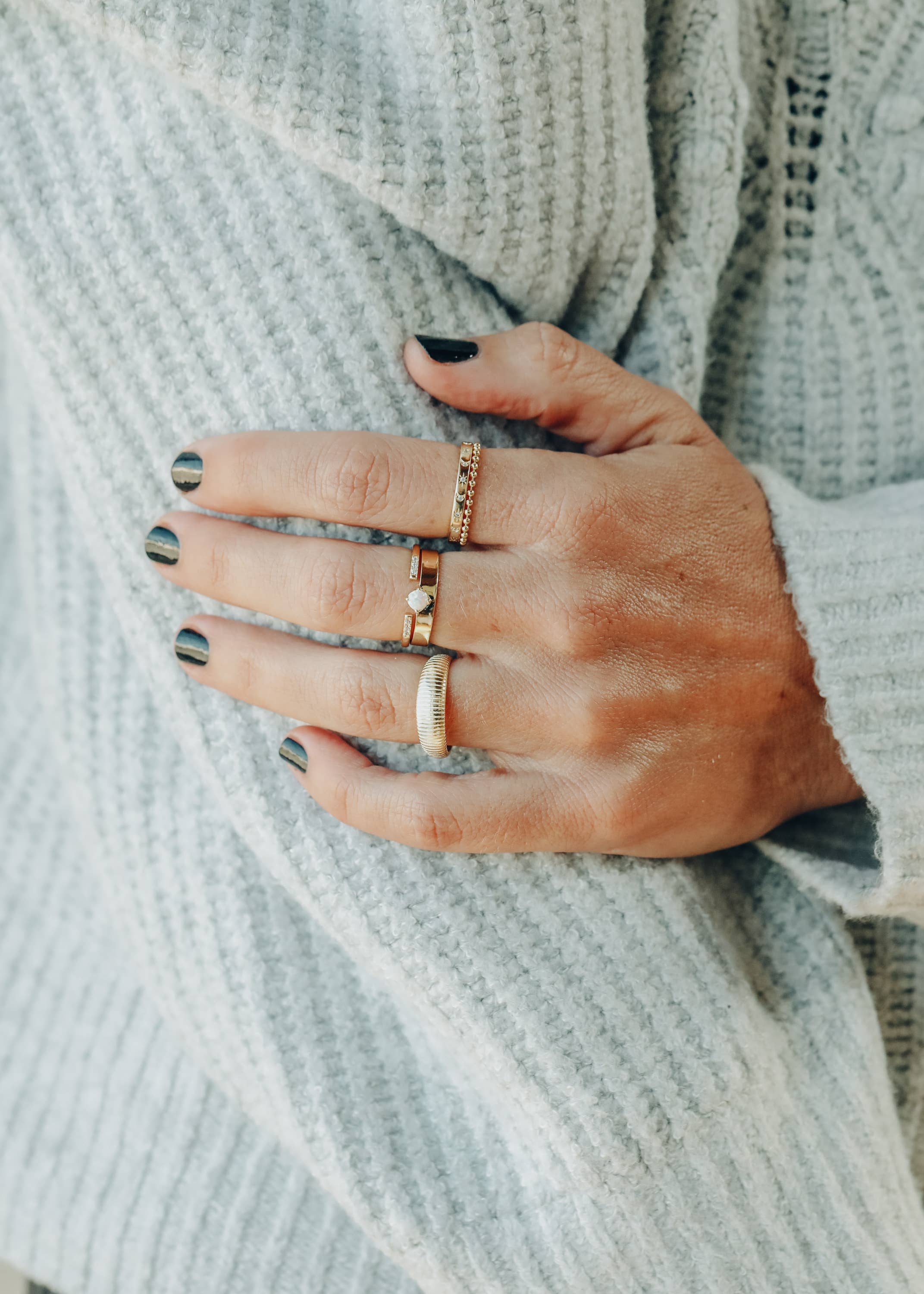 Gold Rings - Ridged