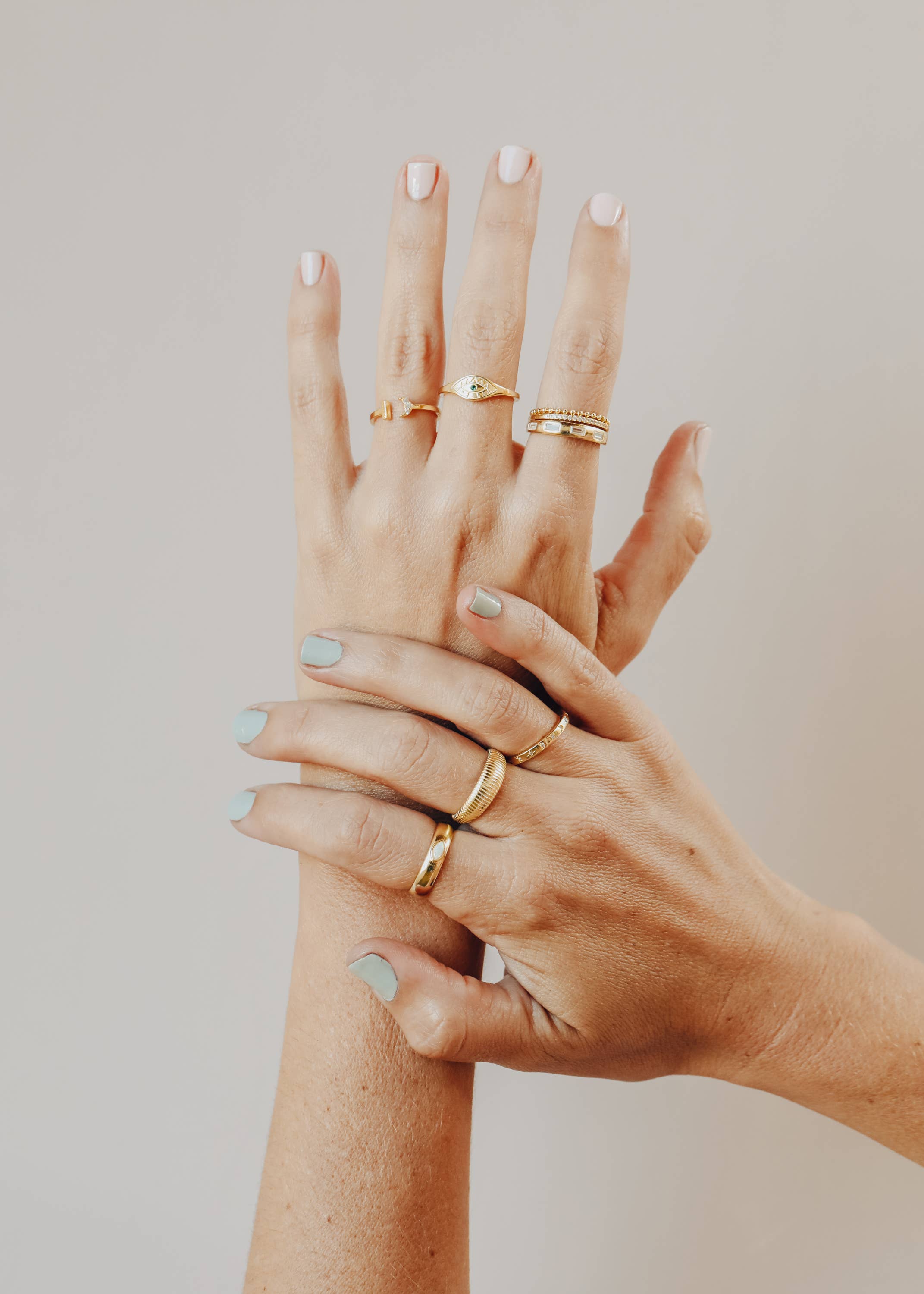 Gold Rings - Ridged