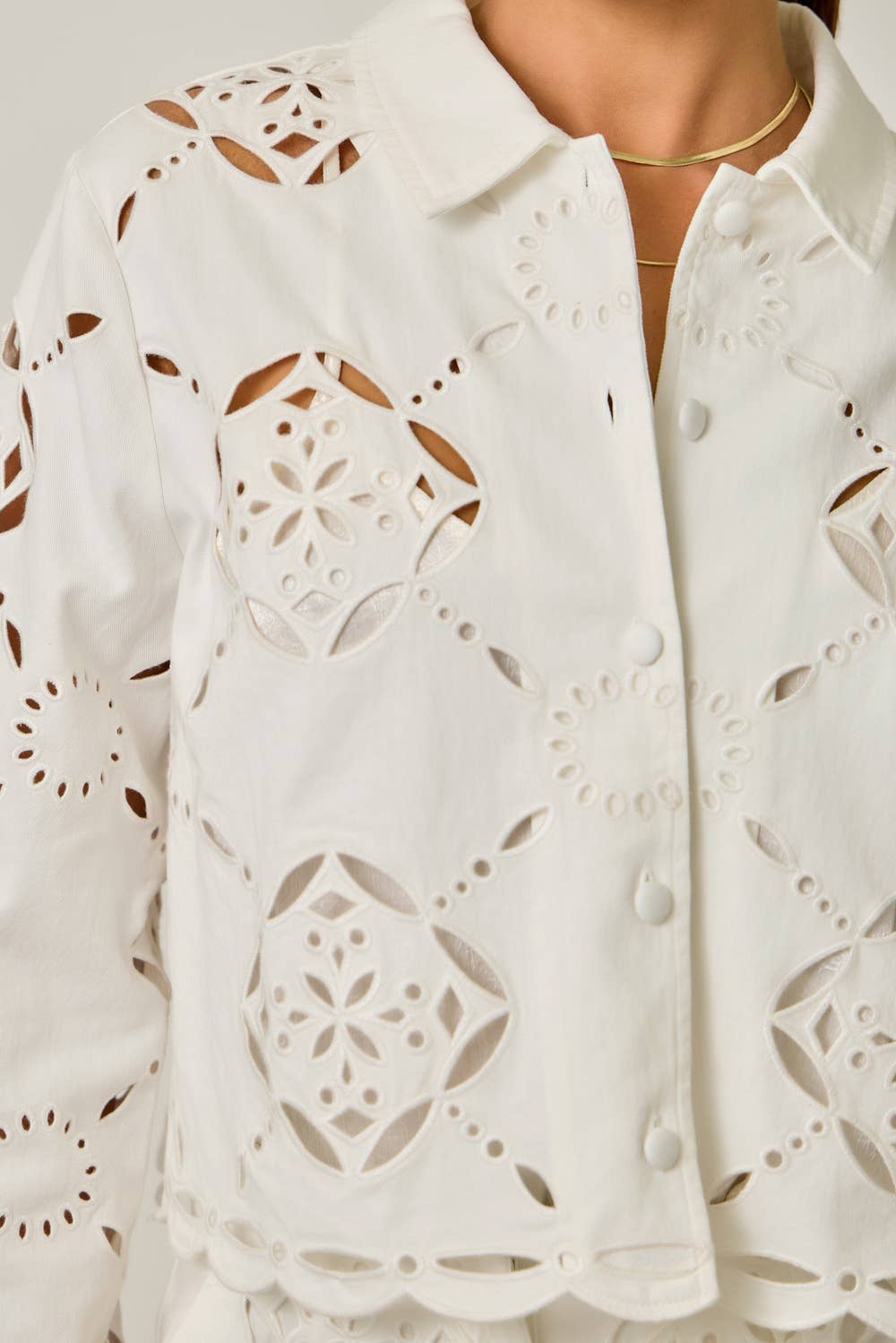 Mystree Eyelet Embroidered Jacket