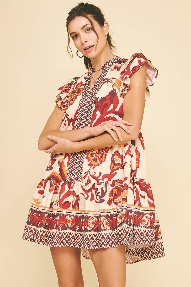 Pinch - Contrast Floral Mini Dress