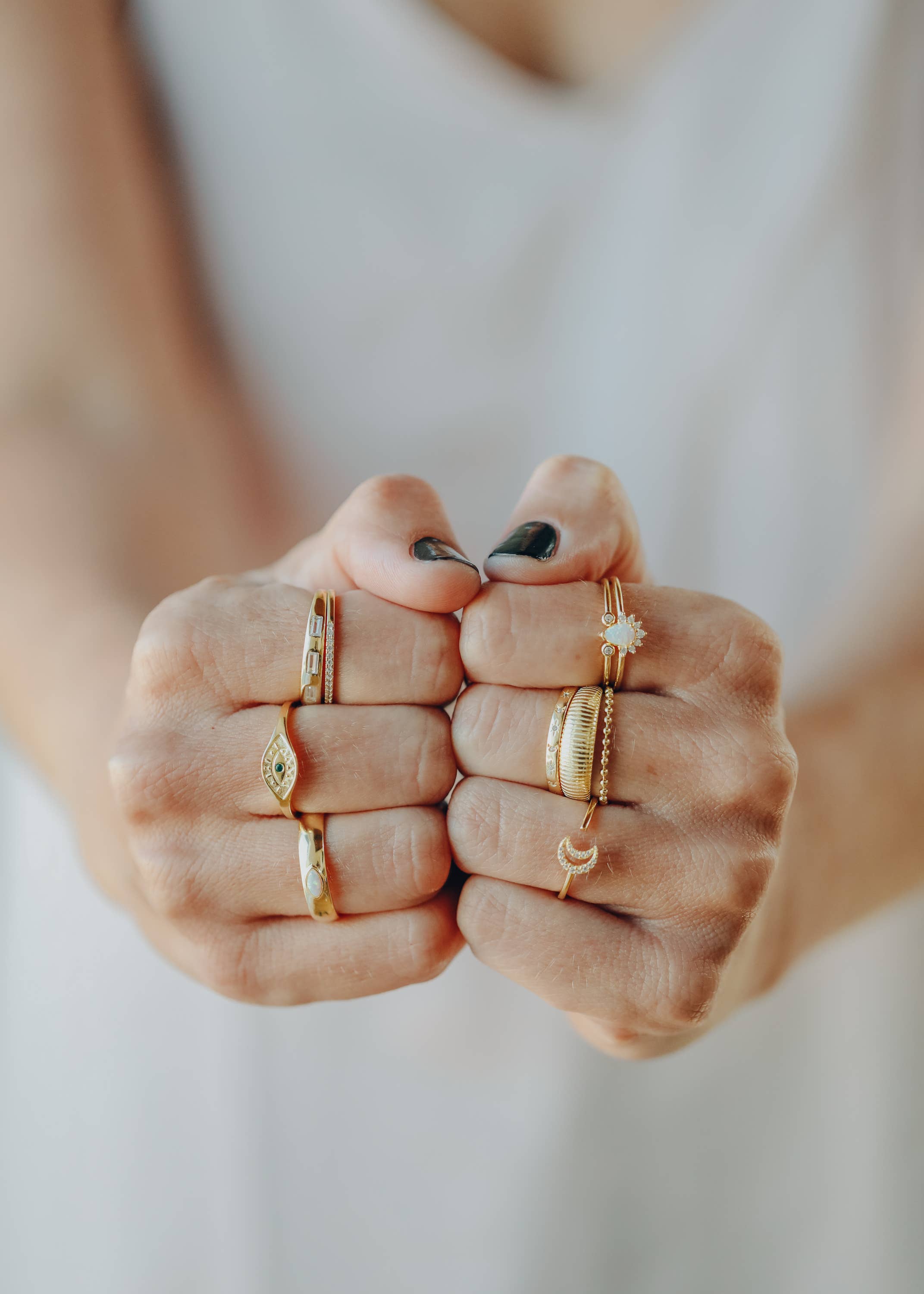 Gold Rings - Ridged
