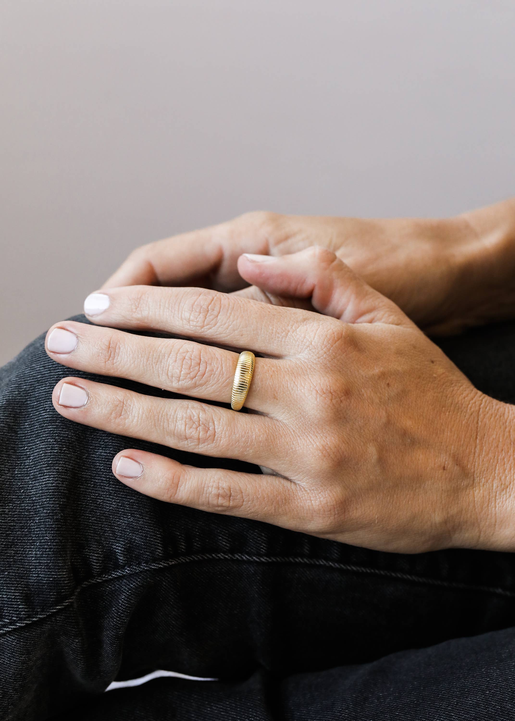 Gold Rings - Ridged