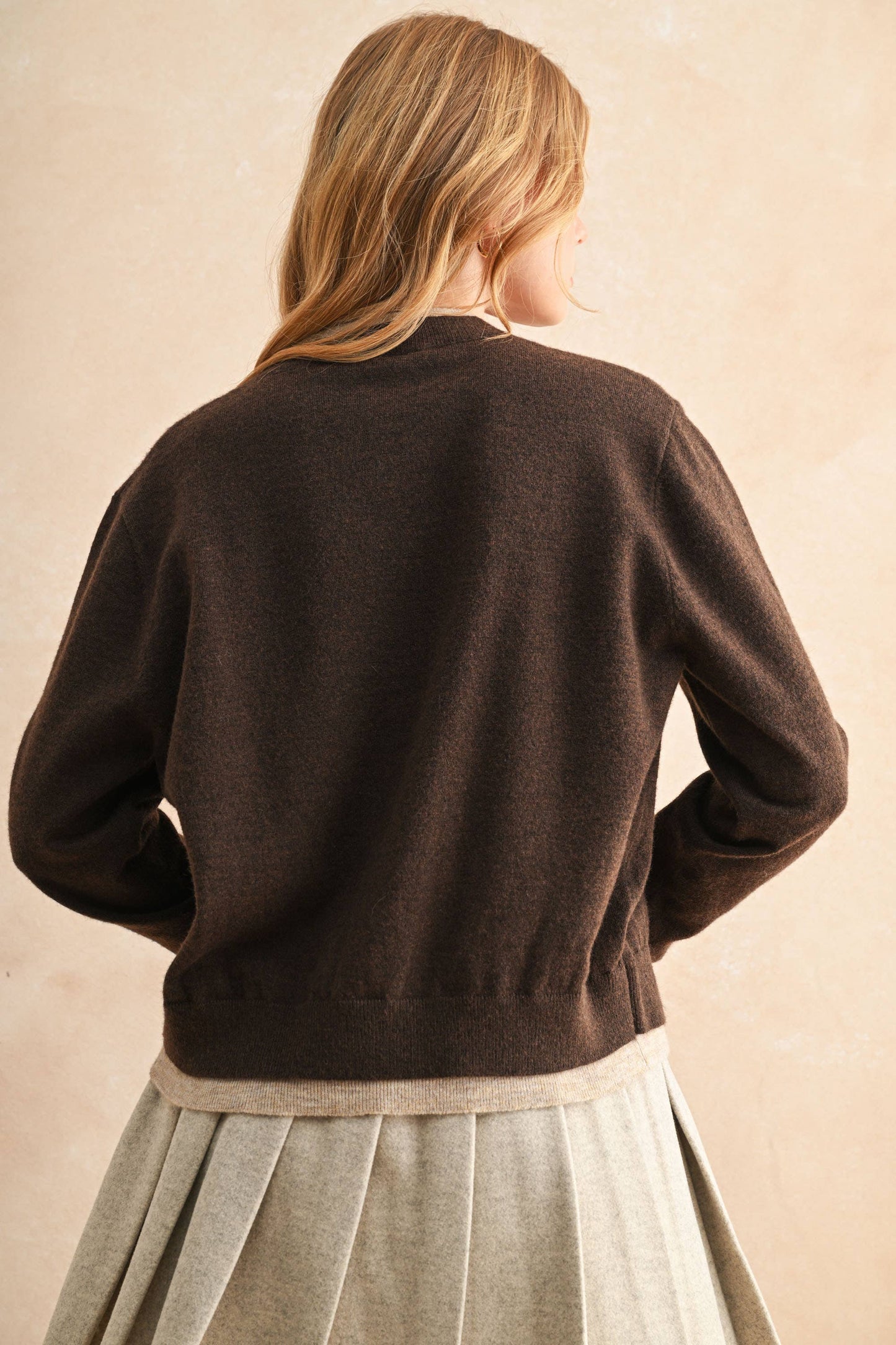 MIOU MUSE - Color Contrast Cardigan