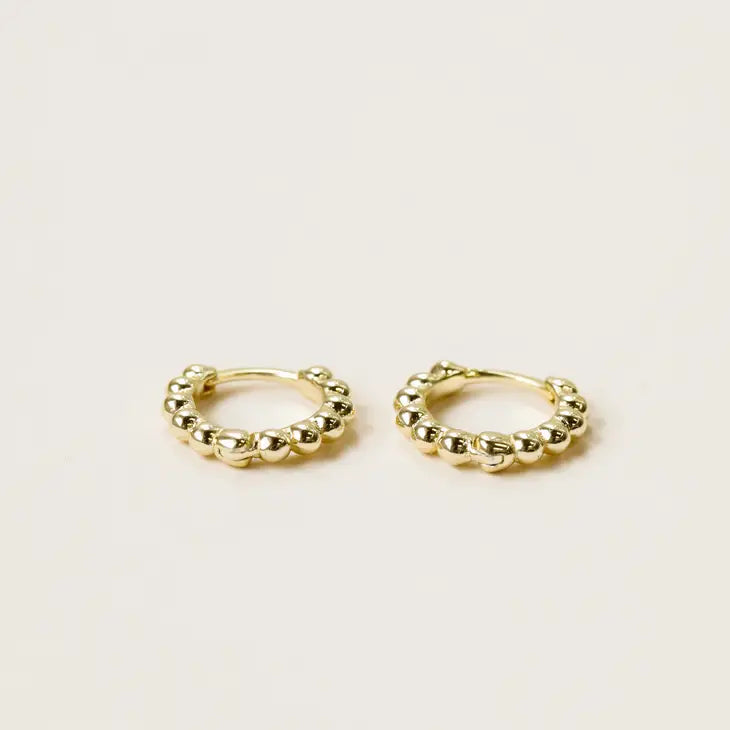 Ball Hoop Earring Gold