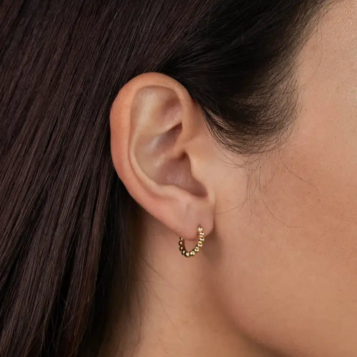 Ball Hoop Earring Gold