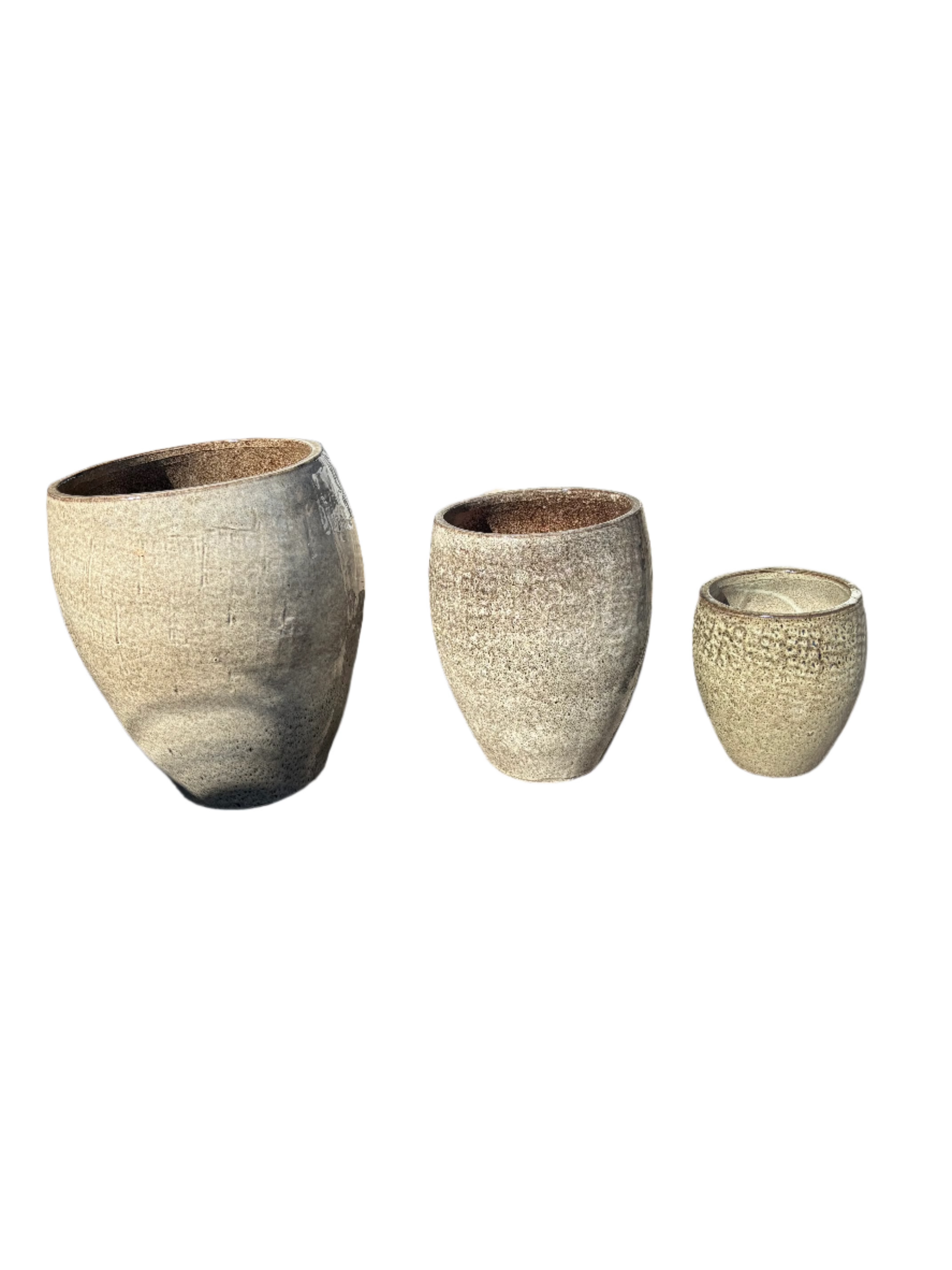 Net Printed Urn Planter Cappuccino