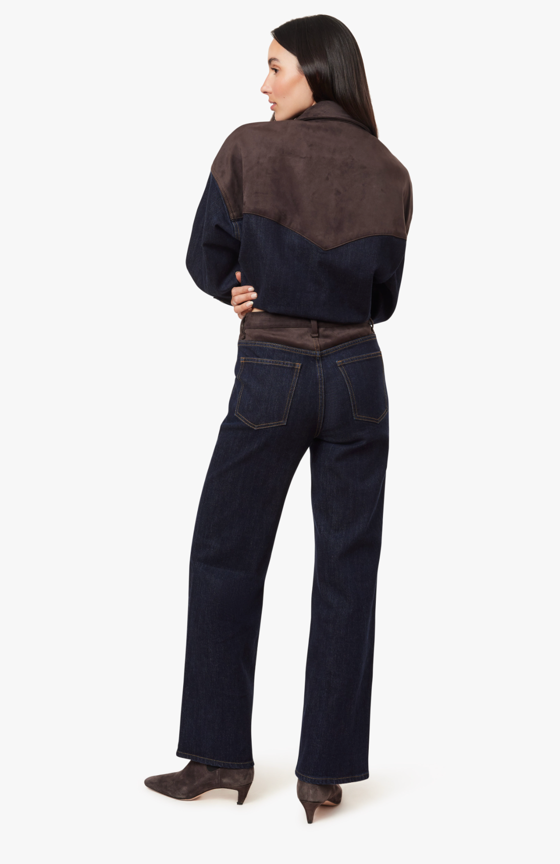 Habitual Blaine Suede Mix Straight Jean