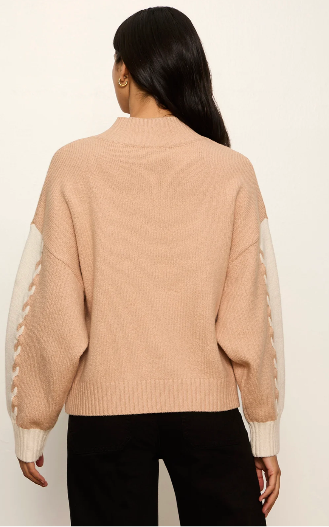 Sanctuary Block Mock Neck Pullover
