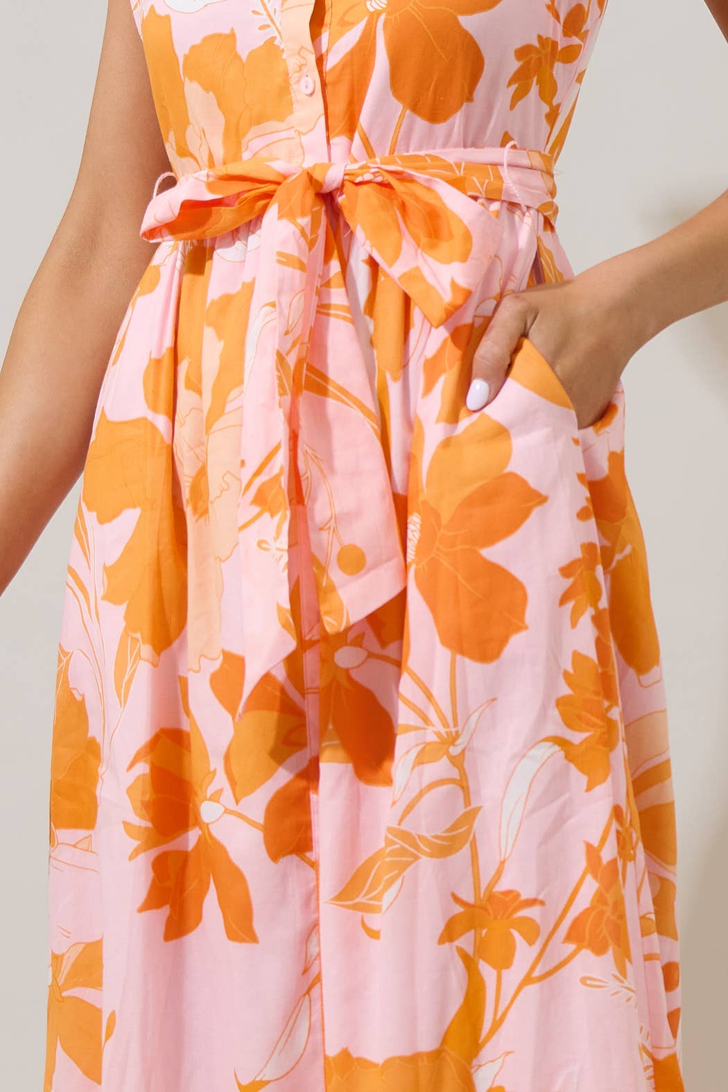 Sugarlips - Lenira Floral Riah Button Down Maxi Dress