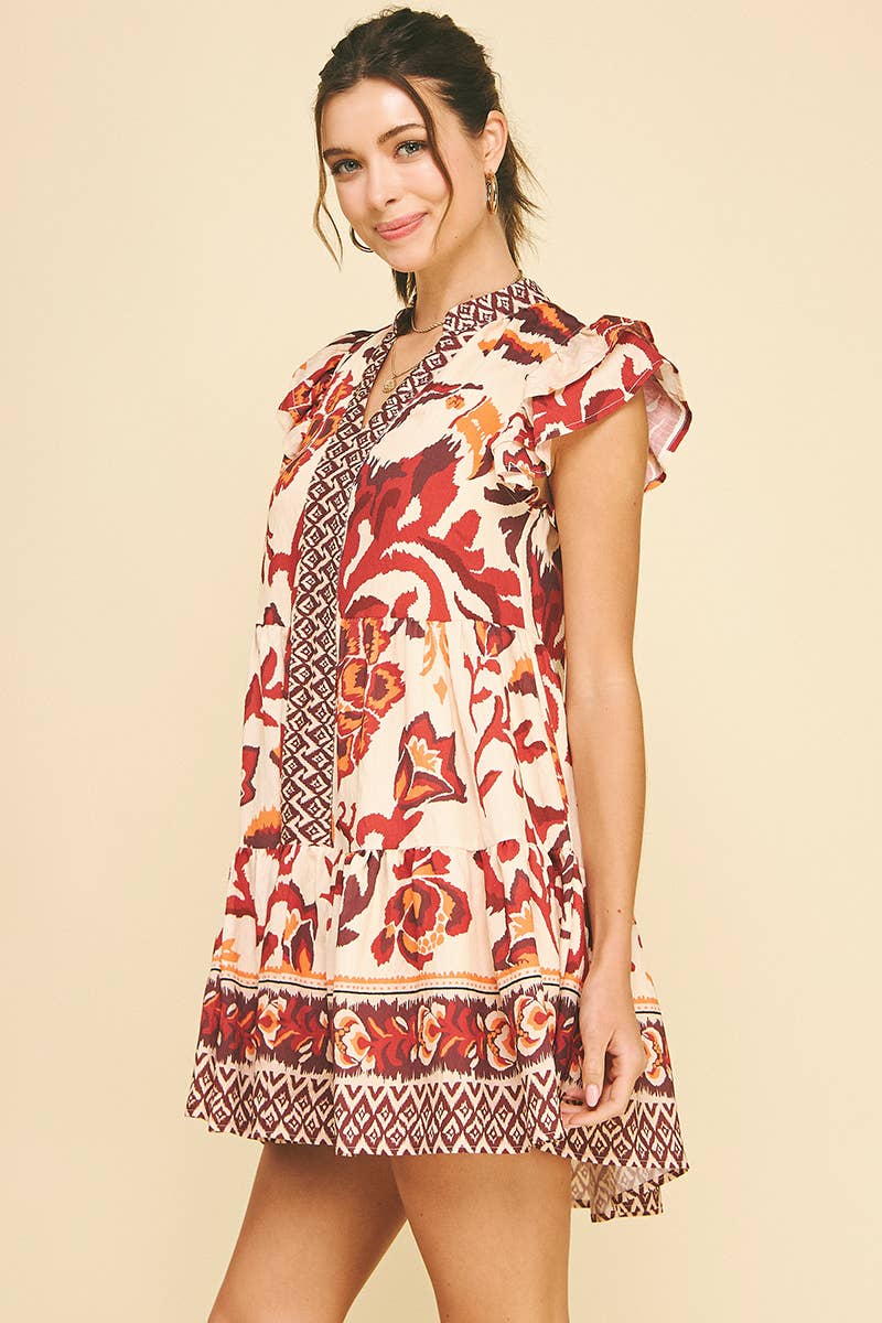 Pinch - Contrast Floral Mini Dress