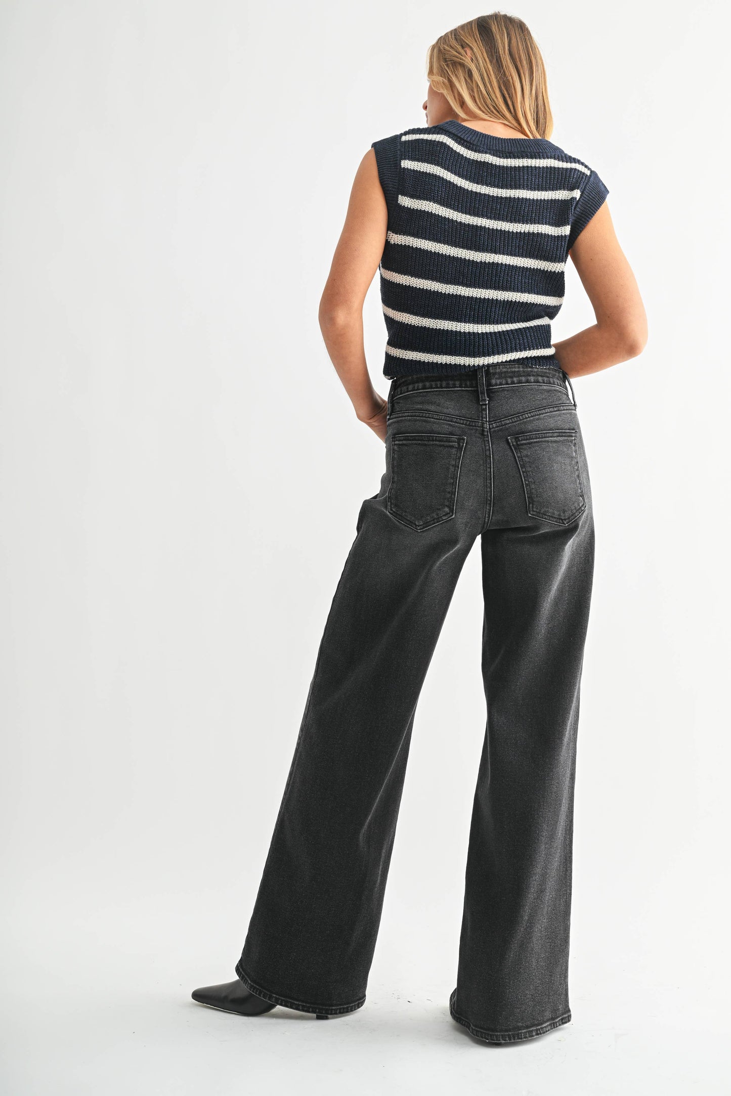 Just Black Denim - Ultra Wide Leg Black