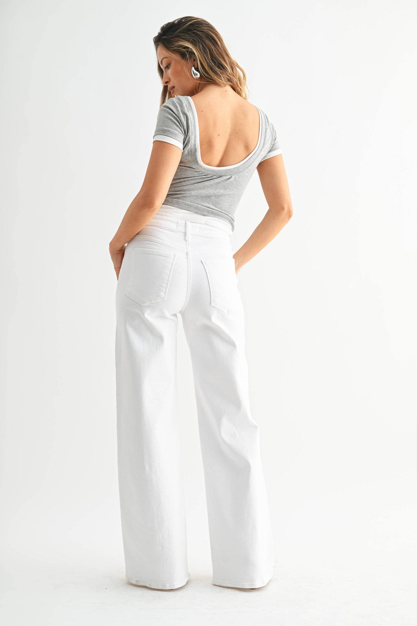 JUST BLACK DENIM -Stretchy Wide Leg