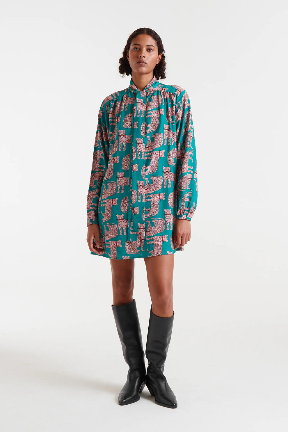 Compañía Fantástica- Onca Print Short Dress