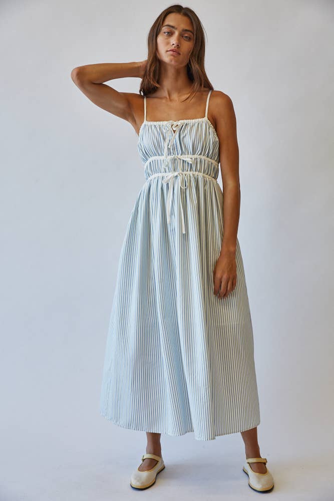 Creamon -  Striped Sundress Midi Dress
