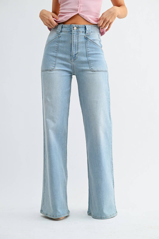 JBD -  Patch Pocket Wide Leg Flare