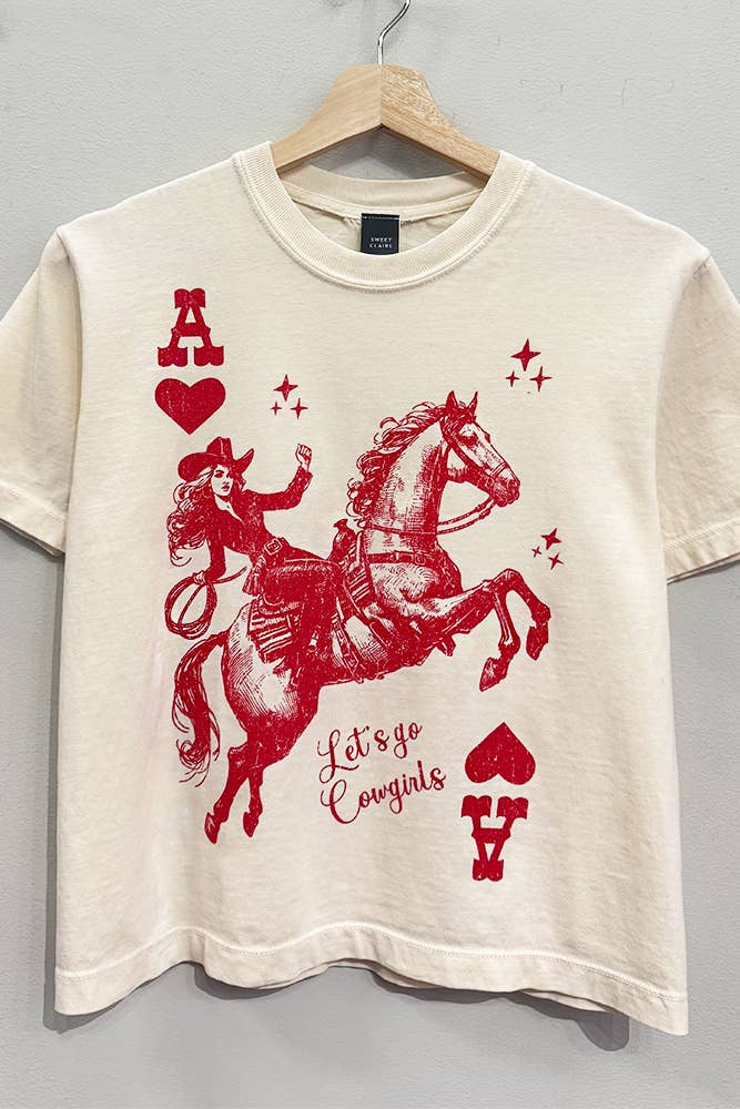 Sweet Claire - Cowgirl Playing Card Tee