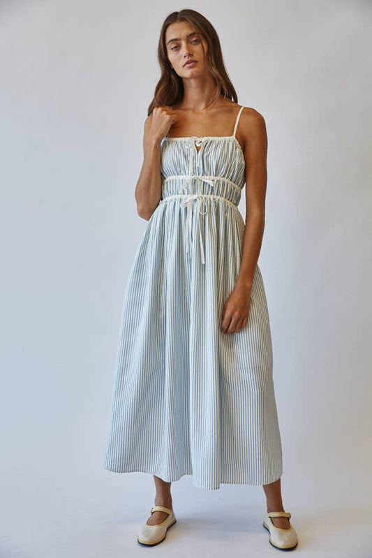 Creamon -  Striped Sundress Midi Dress