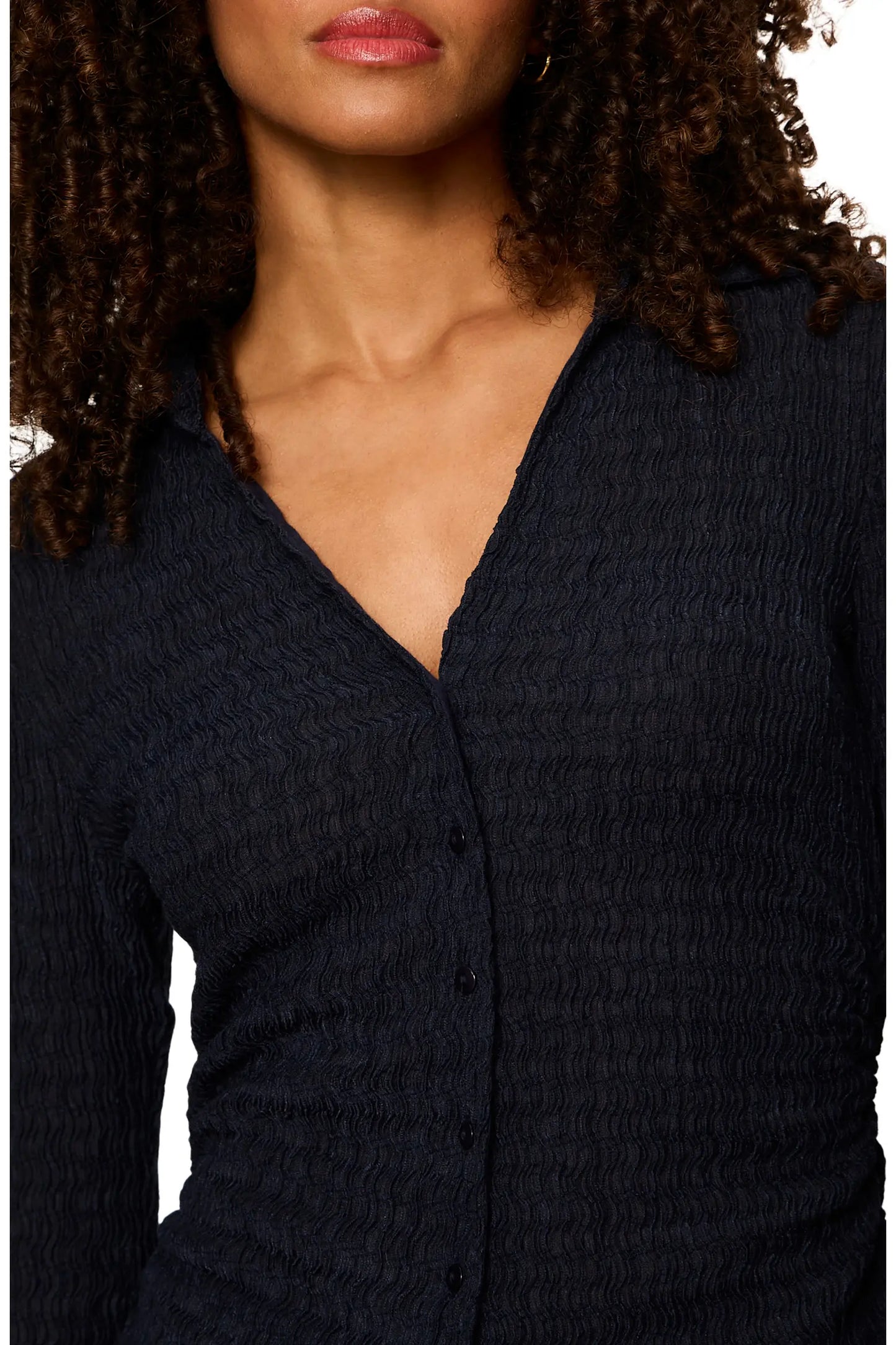 Sanctuary Juno Textured Button Front Shirt