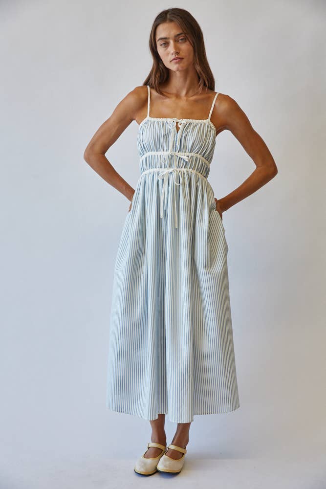 Creamon -  Striped Sundress Midi Dress