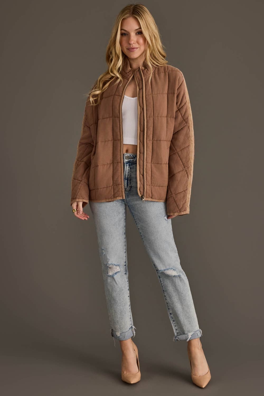 Panache Apparel Co. - Tan Soft Quilted Jacket