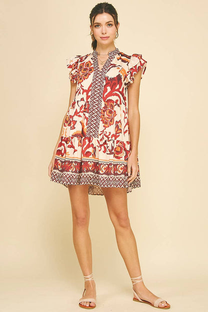Pinch - Contrast Floral Mini Dress