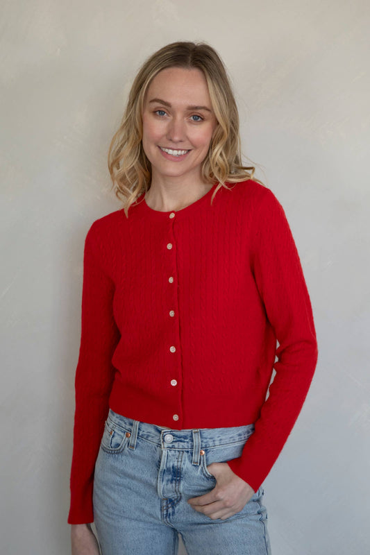 Things Between - Lila Cardigan: Red
