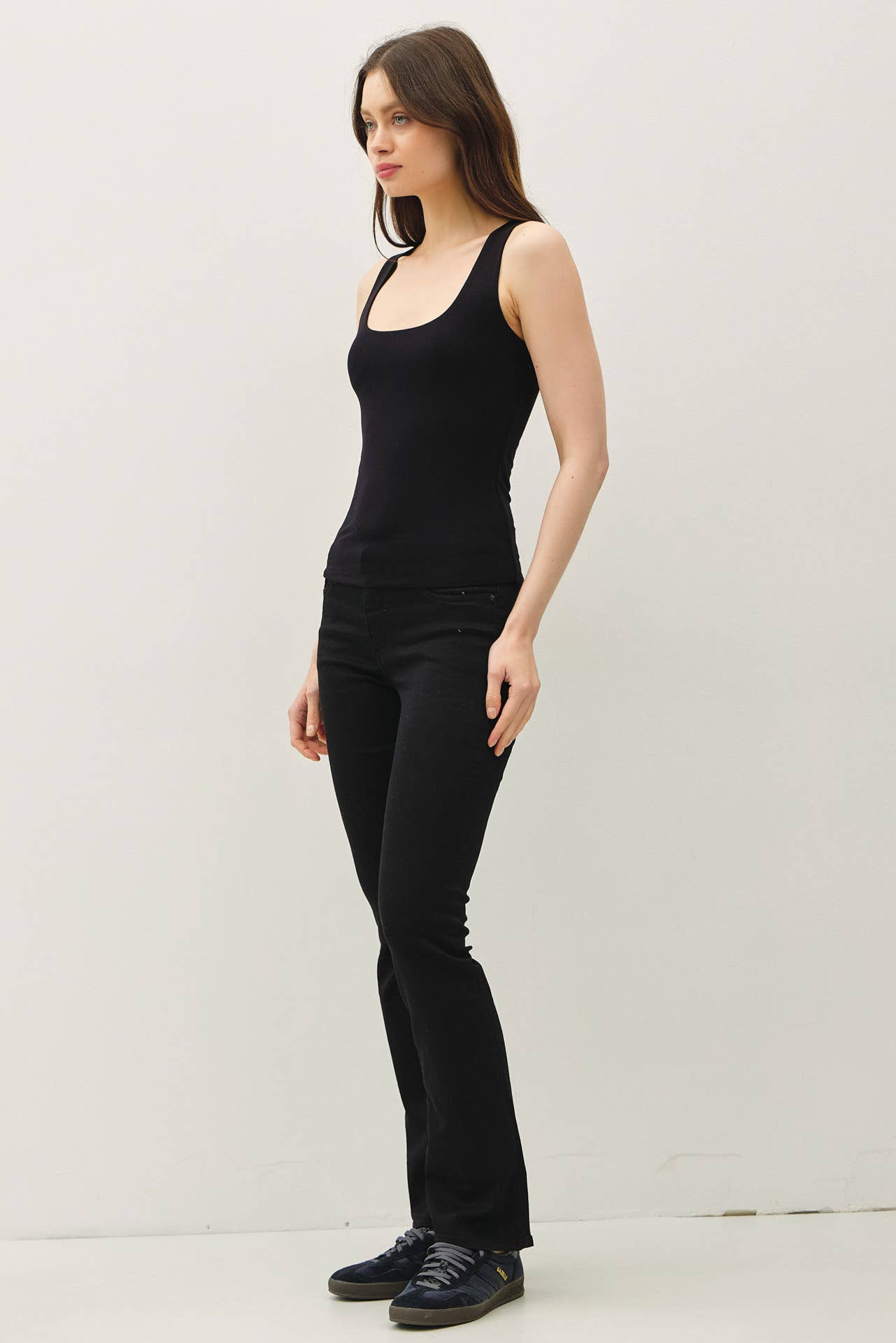 Be Cool - DOUBLE LINED BASIC SQUARE NECK TANK