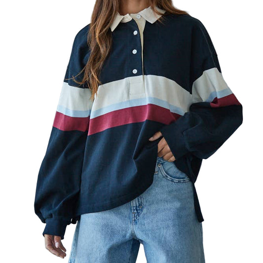 By Together - Jersey Knit Collar Pullover