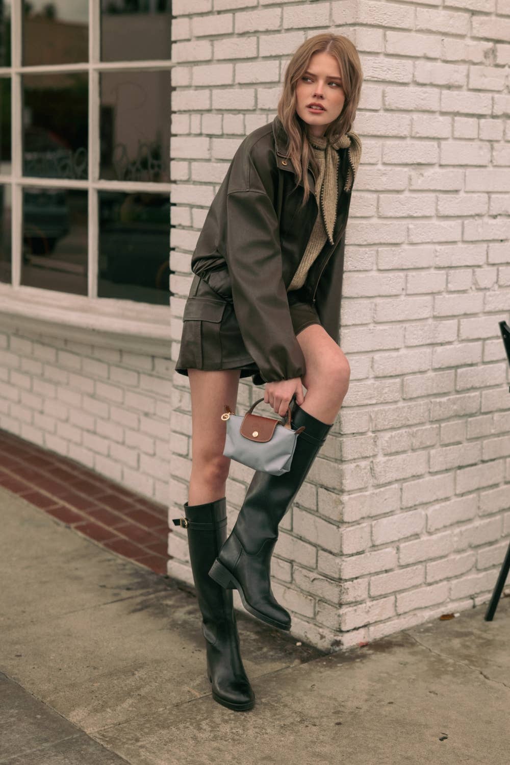 MIOU MUSE -  FAUX LEATHER BALLON JACKET