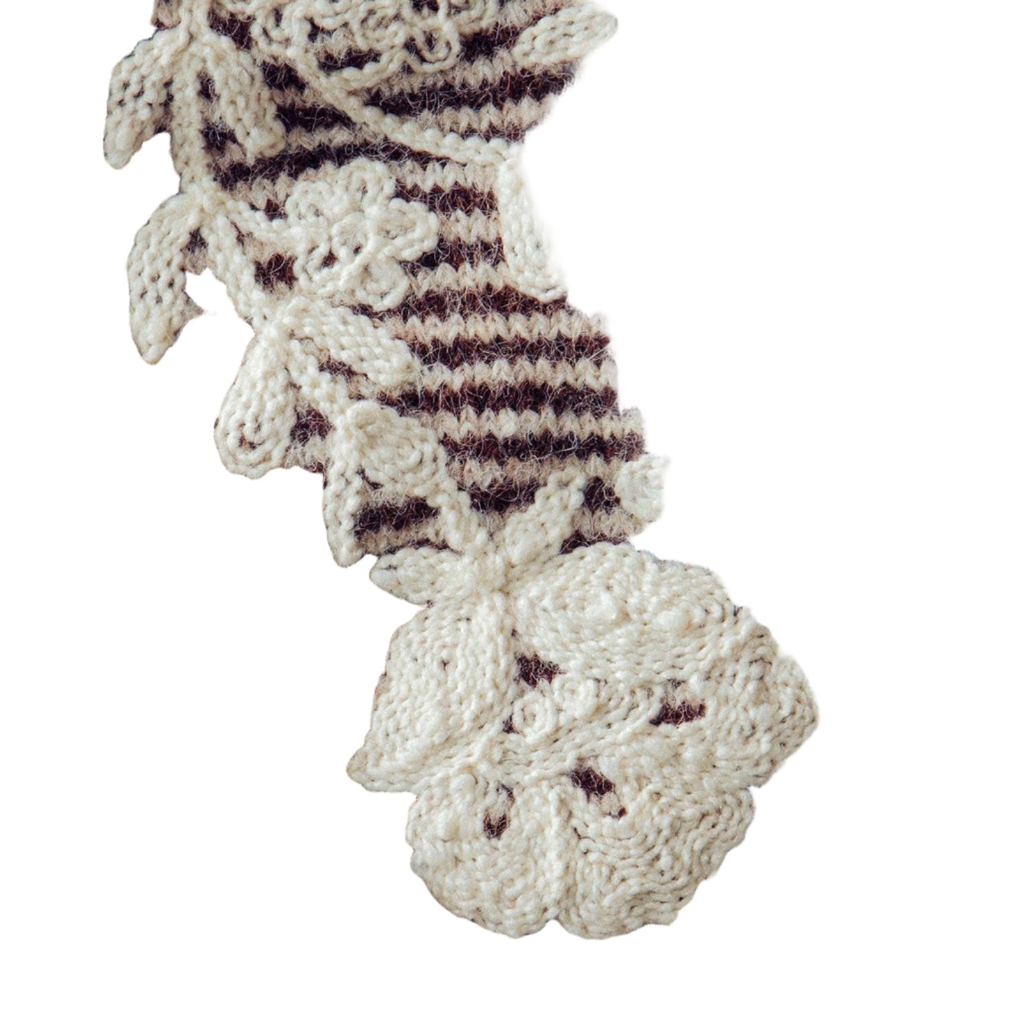 Urban Daizy - Floral Embroidered Striped Knit Sweater