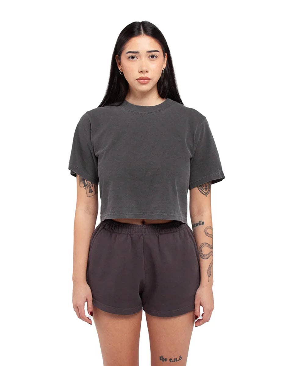 House of Lulu -Pairs Well with Champagne Crop Tee