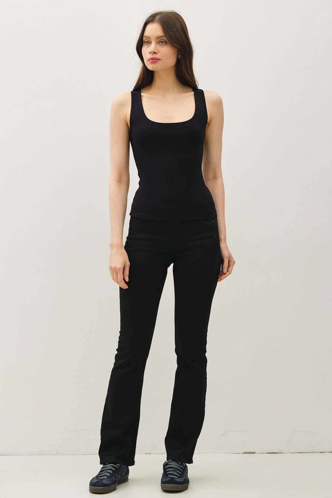 Be Cool - DOUBLE LINED BASIC SQUARE NECK TANK