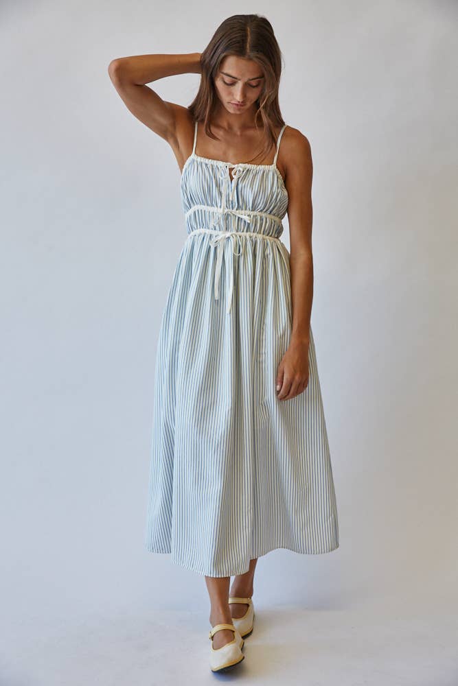 Creamon -  Striped Sundress Midi Dress