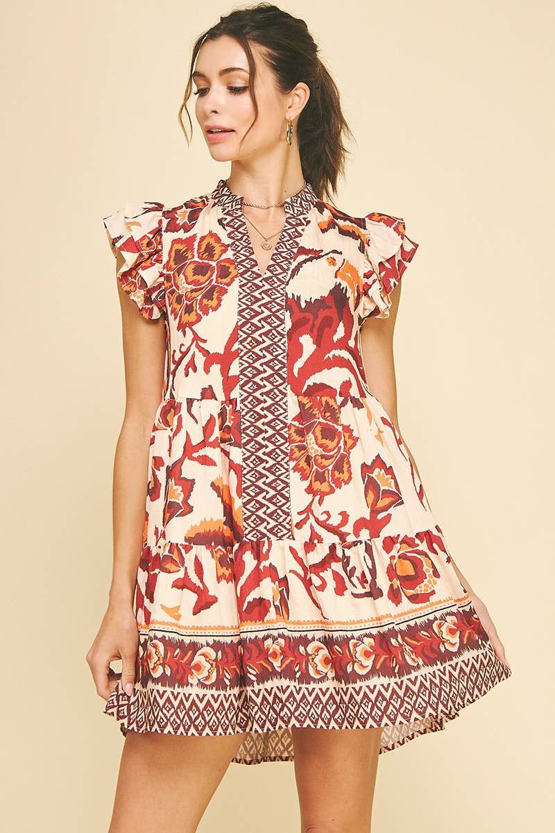 Pinch - Contrast Floral Mini Dress