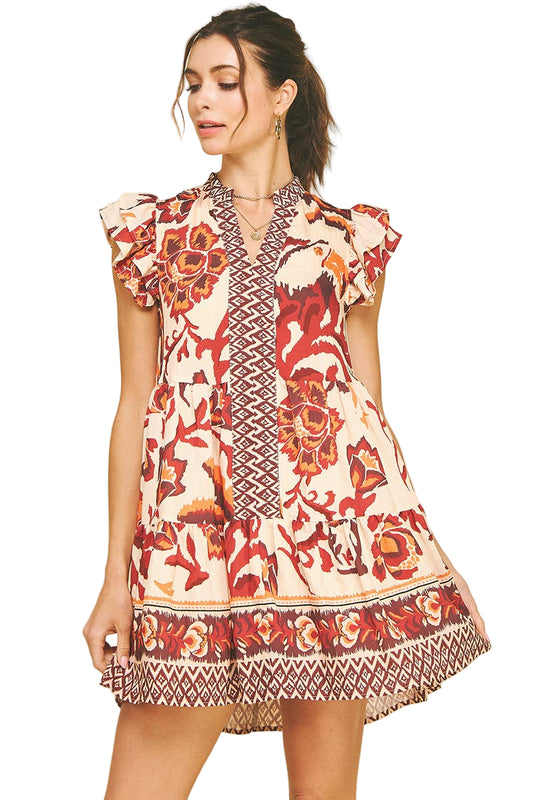 Pinch - Contrast Floral Mini Dress
