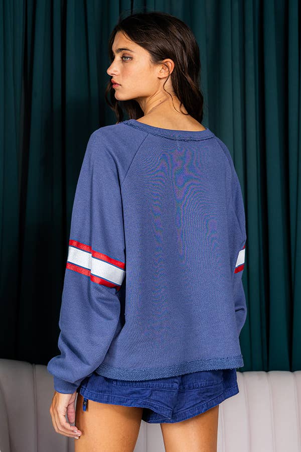 76 Graphic Retro Sporty Sweatshirt