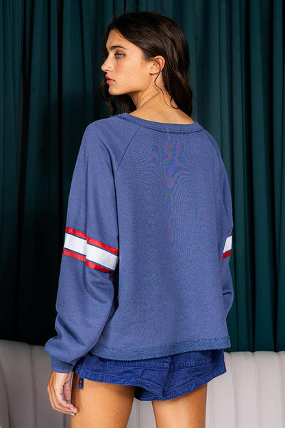 76 Graphic Retro Sporty Sweatshirt