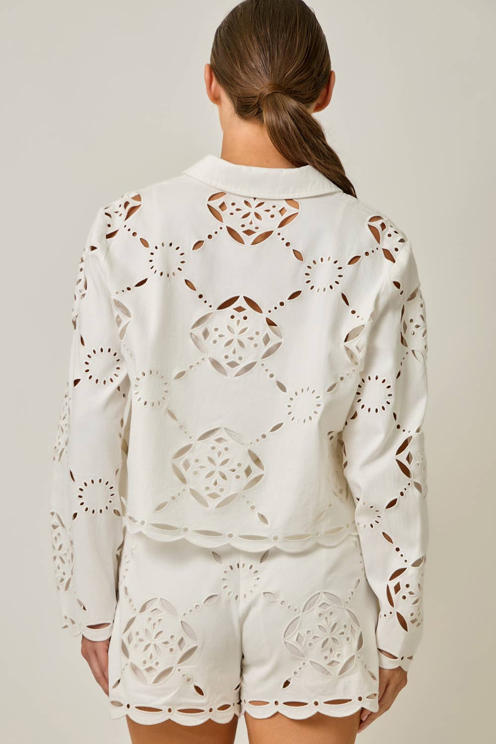 Mystree  Eyelet Embroidered Jacket