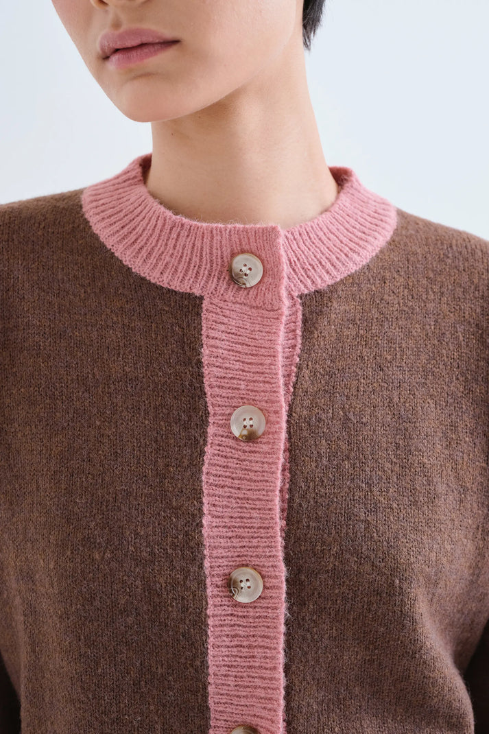 Compania Fantastică Two Tone Knit Cardigan