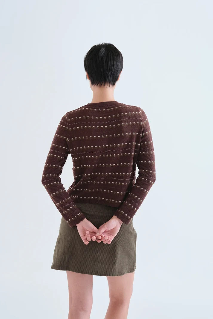 Compania Fantastică Cardigan with Embroidered Flowers