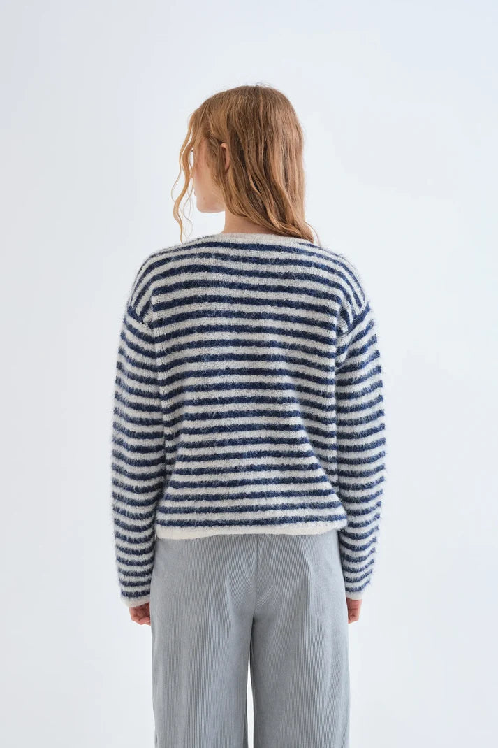 Compania Fantastică Blue Striped Cardigan