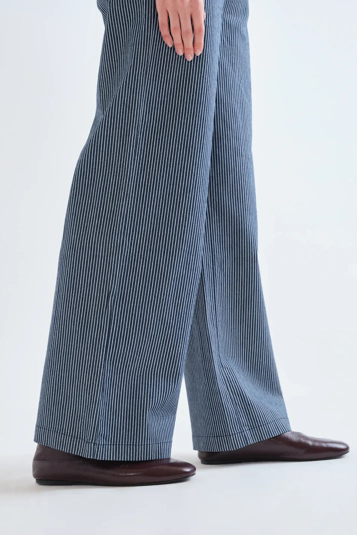 Compania Fantastica Blue and White Striped Jeans