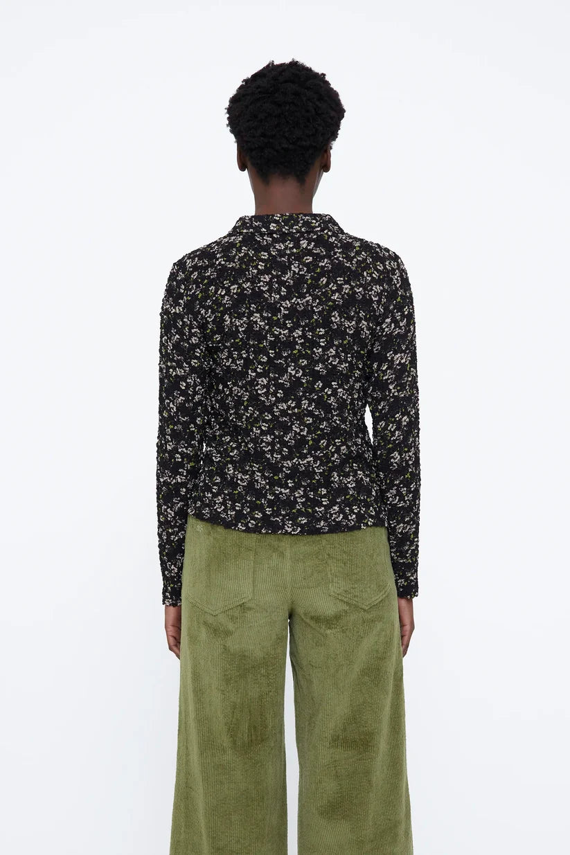 Wild Pony Bright Green Floral Print Shirt