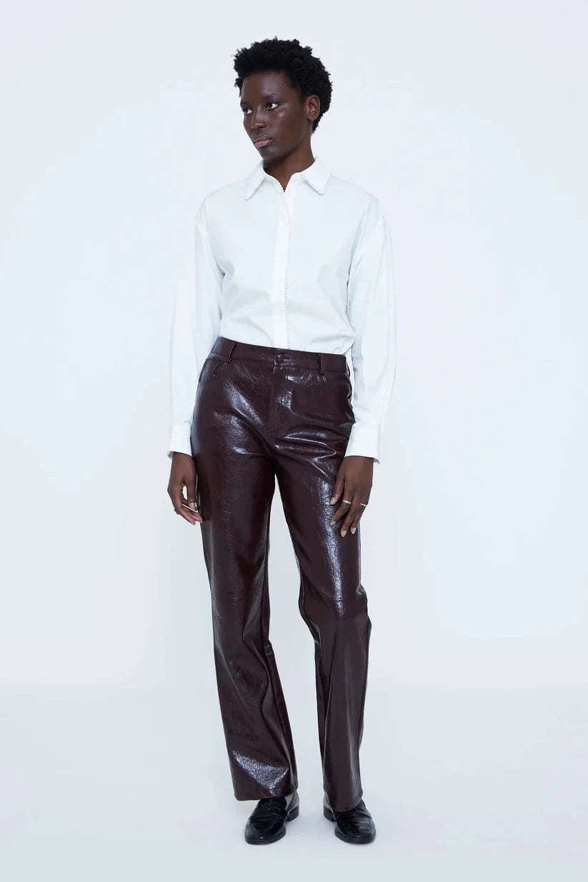 Wild Pony White Long Sleeve Shirt With Pearl Detail
