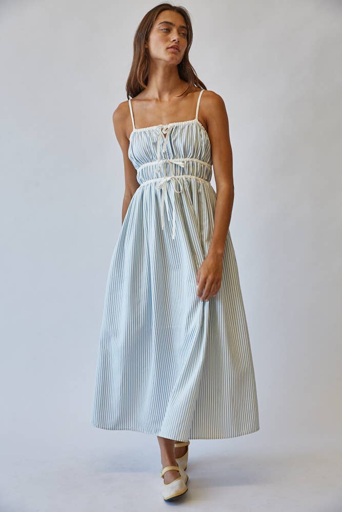 Creamon -  Striped Sundress Midi Dress