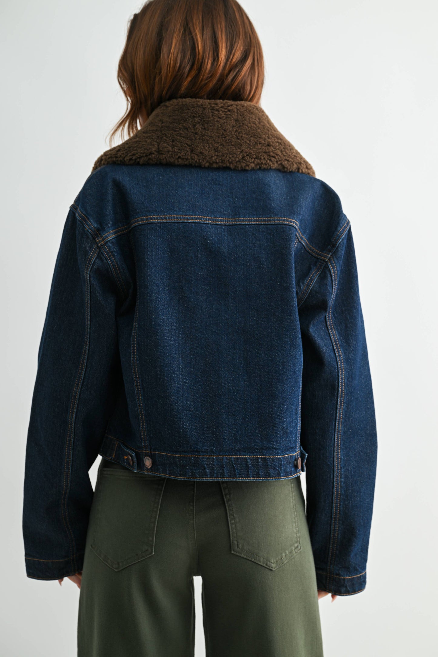 JUST BLACK DENIM - JB Collection Fur Collar Jacket - DARK DENIM - BA622J